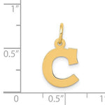 Load image into Gallery viewer, 14K Yellow Gold Uppercase Initial Letter C Block Alphabet Pendant Charm