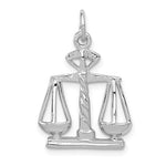 Kép betöltése a galériamegjelenítőbe: 14k White Gold Scales of Justice Open Back Pendant Charm