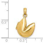 Załaduj obraz do przeglądarki galerii, 14k Yellow Gold Fortune Cookie 3D Pendant Charm