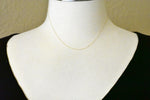 將圖片載入圖庫檢視器 14k yellow gold 0.42mm thin curb bracelet anklet choker necklace pendant chain