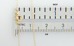 將圖片載入圖庫檢視器 14k yellow gold 0.42mm thin curb bracelet anklet choker necklace pendant chain