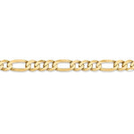 이미지를 갤러리 뷰어에 로드 , 14K Yellow Gold 7mm Flat Figaro Bracelet Anklet Choker Necklace Pendant Chain
