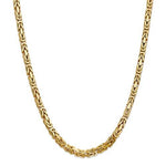 이미지를 갤러리 뷰어에 로드 , 14K Yellow Gold 5.25mm Byzantine Bracelet Anklet Necklace Choker Pendant Chain