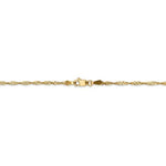 Load image into Gallery viewer, 14k Yellow Gold 1.70mm Singapore Twisted Bracelet Anklet Necklace Choker Pendant Chain