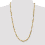 Afbeelding in Gallery-weergave laden, 14K Yellow Gold 5.25mm Flat Figaro Bracelet Anklet Choker Necklace Pendant Chain