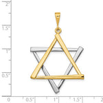 Ladda upp bild till gallerivisning, 14k Gold Two Tone Star of David Pendant Charm