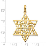 Load image into Gallery viewer, 10k Yellow Gold 12 Tribes Star of David Pendant Charm
