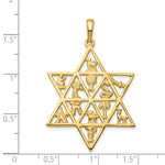 Load image into Gallery viewer, 10k Yellow Gold 12 Tribes Star of David Pendant Charm
