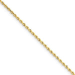 Afbeelding in Gallery-weergave laden, 14k Yellow Gold 2mm Diamond Cut Rope Bracelet Anklet Choker Necklace Pendant Chain