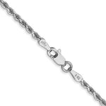 Lataa kuva Galleria-katseluun, 14k White Gold 2mm Diamond Cut Rope Bracelet Anklet Choker Necklace Pendant Chain