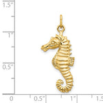 Load image into Gallery viewer, 14k Yellow Gold Seahorse Pendant Charm