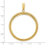 Lade das Bild in den Galerie-Viewer, 14K Yellow Gold Holds 38.1mm Coins US Morgan US Peace Statue of Liberty Silver Dollar Twisted Fancy Prong Bezel Coin Holder Pendant