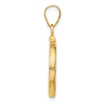 Load image into Gallery viewer, 14k yellow gold holds 15mm coins or u.s. 1 dollar type 2 screw top coin holder bezel pendant