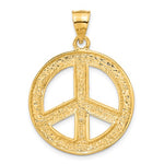 Charger l'image dans la galerie, 14k Yellow Gold Peace Sign Symbol Pendant Charm