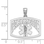 Load image into Gallery viewer, 14k White Gold Paramedic Pendant Charm