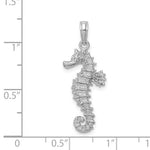 Load image into Gallery viewer, 14k White Gold Seahorse Pendant Charm