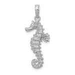 Load image into Gallery viewer, 14k White Gold Seahorse Pendant Charm