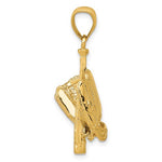 Lade das Bild in den Galerie-Viewer, 14k Yellow Gold Baseball Bat Glove 3D Pendant Charm