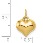 Load image into Gallery viewer, 14k Yellow Gold Puffed Heart 3D Small Pendant Charm