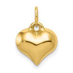 Load image into Gallery viewer, 14k Yellow Gold Puffed Heart 3D Small Pendant Charm