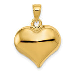 Load image into Gallery viewer, 14k Yellow Gold Puffy Heart 3D Hollow Pendant Charm