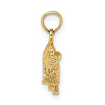 Afbeelding in Gallery-weergave laden, 14k Yellow Gold Taurus Zodiac Horoscope 3D Pendant Charm