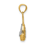 画像をギャラリービューアに読み込む, 14K Yellow Gold and Rhodium Purse Handbag Mom 3D Pendant Charm
