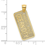 画像をギャラリービューアに読み込む, 14k Yellow Gold Ocean City Maryland Car License Plate Pendant Charm