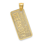 画像をギャラリービューアに読み込む, 14k Yellow Gold Ocean City Maryland Car License Plate Pendant Charm