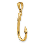 Load image into Gallery viewer, 14k Yellow Gold Fish Hook 3D Pendant Charm