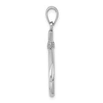Load image into Gallery viewer, 14k White Gold Fish Hook 3D Pendant Charm