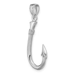 Load image into Gallery viewer, 14k White Gold Fish Hook 3D Pendant Charm