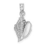Load image into Gallery viewer, 14K White Gold Conch Shell Seashell Ocean Sea Beach Life Pendant Charm