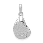 Carica l'immagine nel visualizzatore di Gallery, 14k White Gold Oyster Shell Seashell Pendant Charm