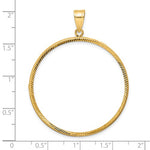 Charger l'image dans la galerie, 14K Yellow Gold Holds 38.1mm Coins US Morgan US Peace Statue of Liberty Silver Dollar Diamond Cut Prong Bezel Coin Holder Pendant