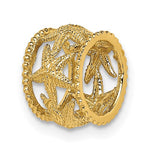 Ladda upp bild till gallerivisning, 14K Yellow Gold Starfish Barrel Bead Chain Slide Pendant Charm
