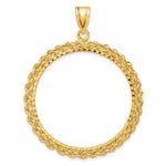 Załaduj obraz do przeglądarki galerii, 14K Yellow Gold Old U.S. Series 1 oz Panda Australian Nugget Kangaroo Koala Coin Holder Prong Bezel Pendant Charm for 32mm Coins