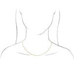 Lataa kuva Galleria-katseluun, 14k Yellow Gold 2.7mm Mirror Link Bracelet Anklet Choker Necklace Pendant Chain