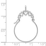 Carica l'immagine nel visualizzatore di Gallery, 14K White Gold Hearts Charm Holder Pendant