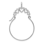 Carica l'immagine nel visualizzatore di Gallery, 14K White Gold Hearts Charm Holder Pendant
