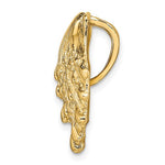 Load image into Gallery viewer, 14k Yellow Gold Seashell Clam Scallop Lion's Paw Shell Chain Slide Pendant Charm