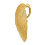 Load image into Gallery viewer, 14k Yellow Gold Seashell Clam Shell Chain Slide Extra Large Pendant Charm