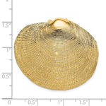 Load image into Gallery viewer, 14k Yellow Gold Seashell Clam Shell Chain Slide Extra Large Pendant Charm