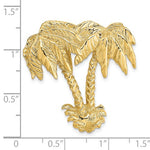 Load image into Gallery viewer, 14K Yellow Gold Palm Trees Chain Slide Pendant Charm