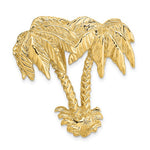 Load image into Gallery viewer, 14K Yellow Gold Palm Trees Chain Slide Pendant Charm