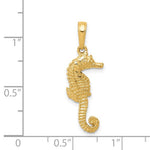 Load image into Gallery viewer, 14k Yellow Gold Seahorse Pendant Charm