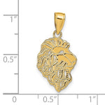 Załaduj obraz do przeglądarki galerii, 14k Yellow Gold Lion Head Cut Out Pendant Charm