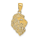 Załaduj obraz do przeglądarki galerii, 14k Yellow Gold Lion Head Cut Out Pendant Charm