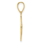 Afbeelding in Gallery-weergave laden, 14k Yellow Gold Claddagh Crown Circle Pendant Charm