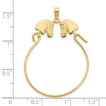 Kép betöltése a galériamegjelenítőbe: 14K Yellow Gold Horse Head Equestrian Charm Holder Pendant